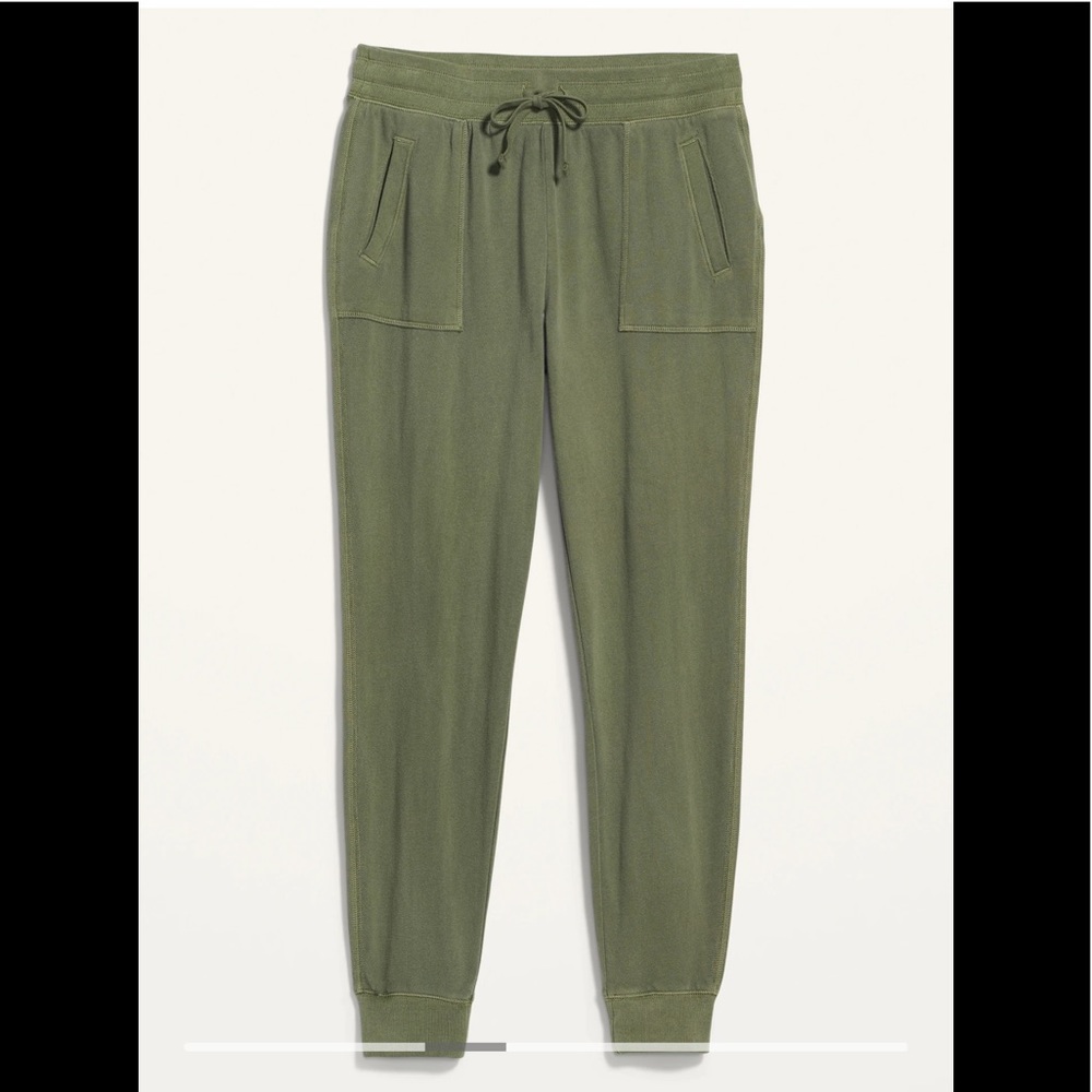High-Waisted Garment-Dyed Street Jogger Pants